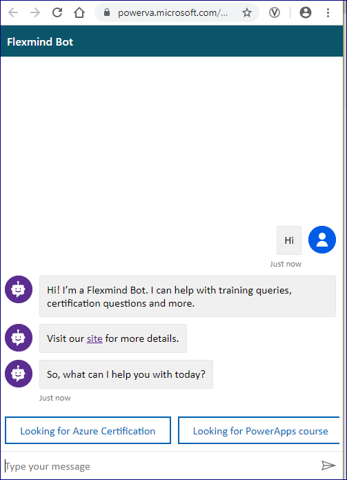 Chat Bot example
