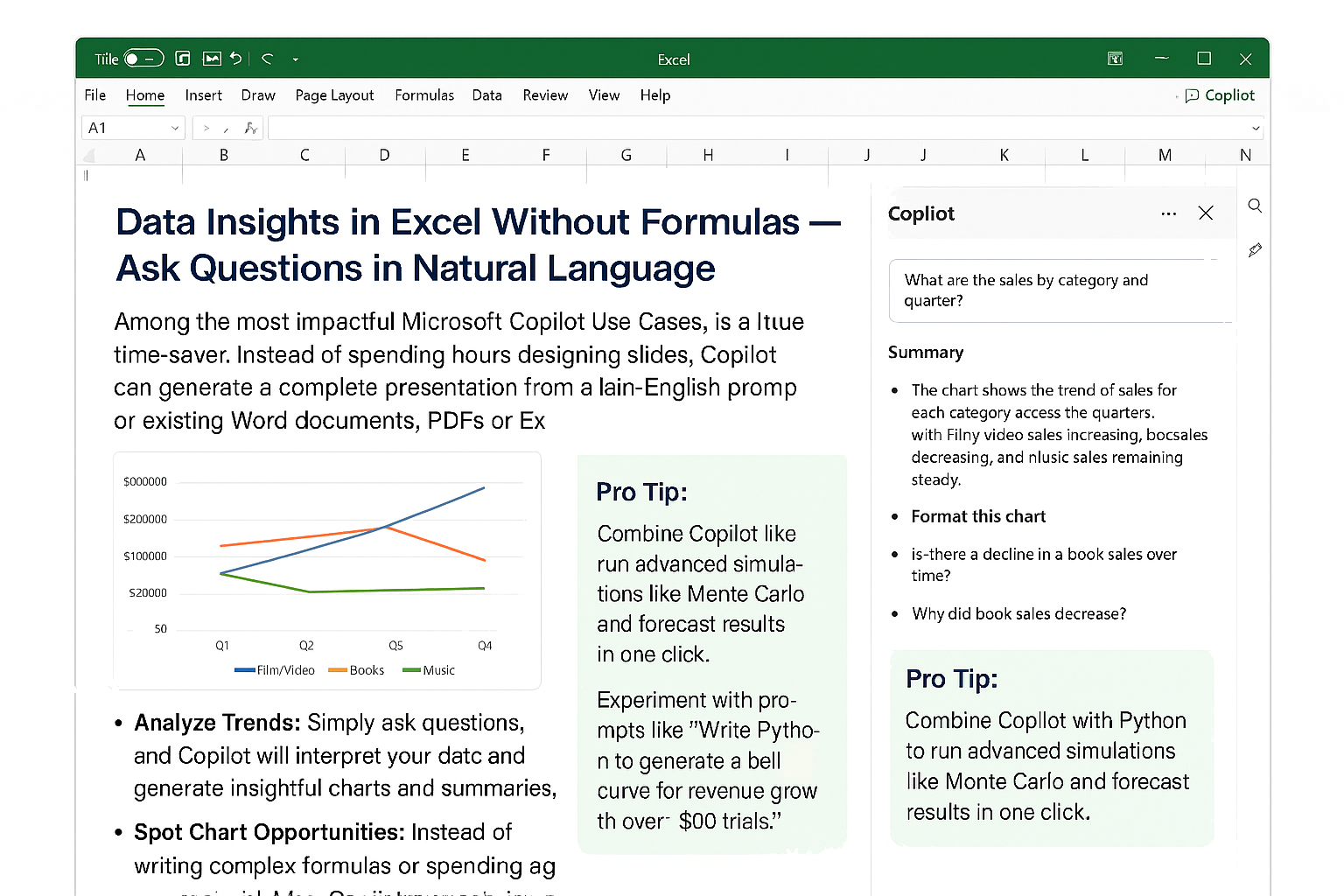 Data Insights in Excel Without Formulas